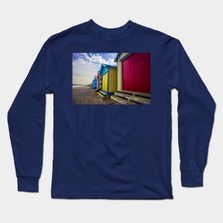 Boat Sheds at Dromana, Mornington Peninsula, Victoria, Australia Long Sleeve T-Shirt